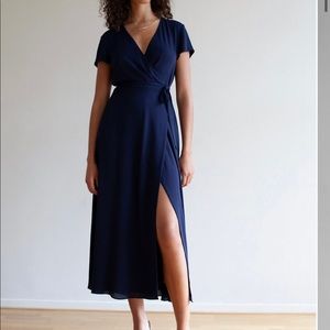Aritzia Babaton Slip Wrap Dress